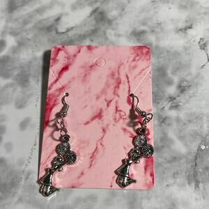 Handcrafted Cheerleader Dangle Earrings
